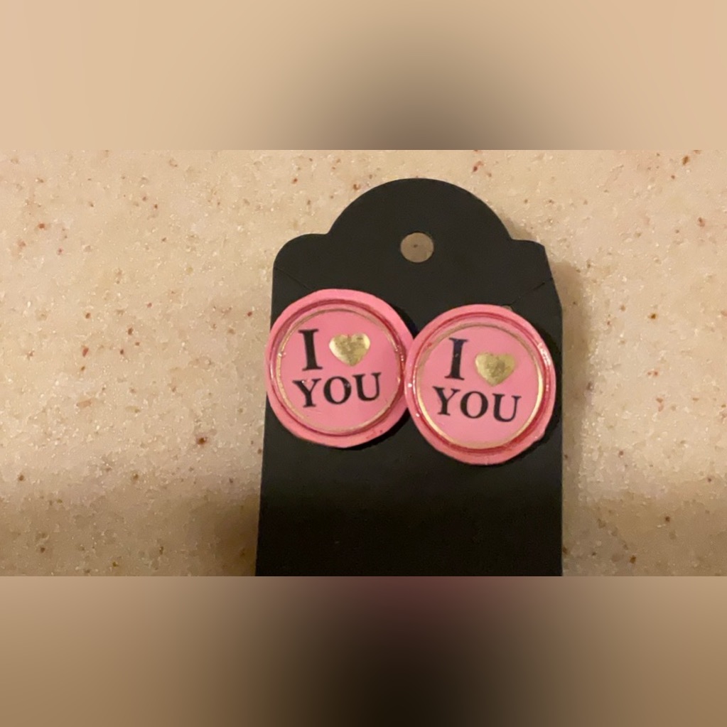 Handmade Valentines Button Posts
